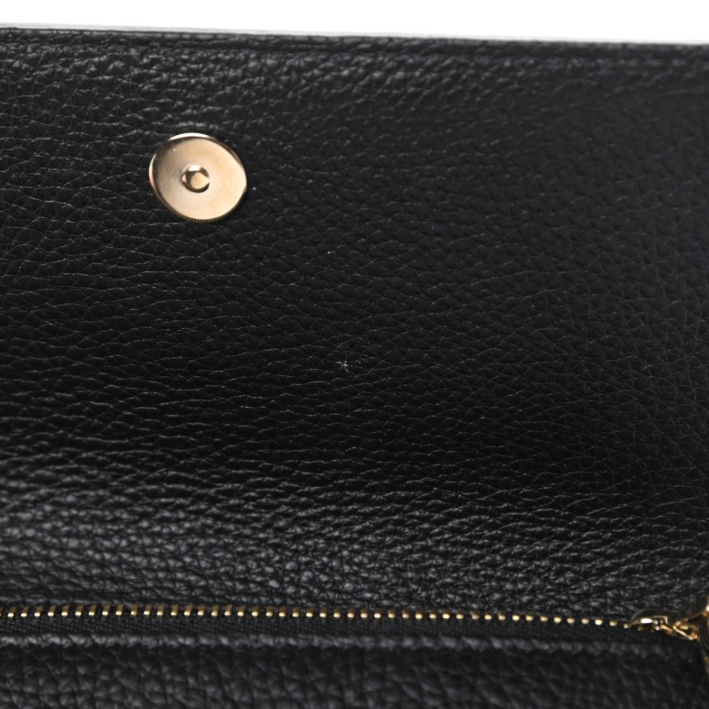 Grained Calfskin Palazzo Chain Evening Bag Black