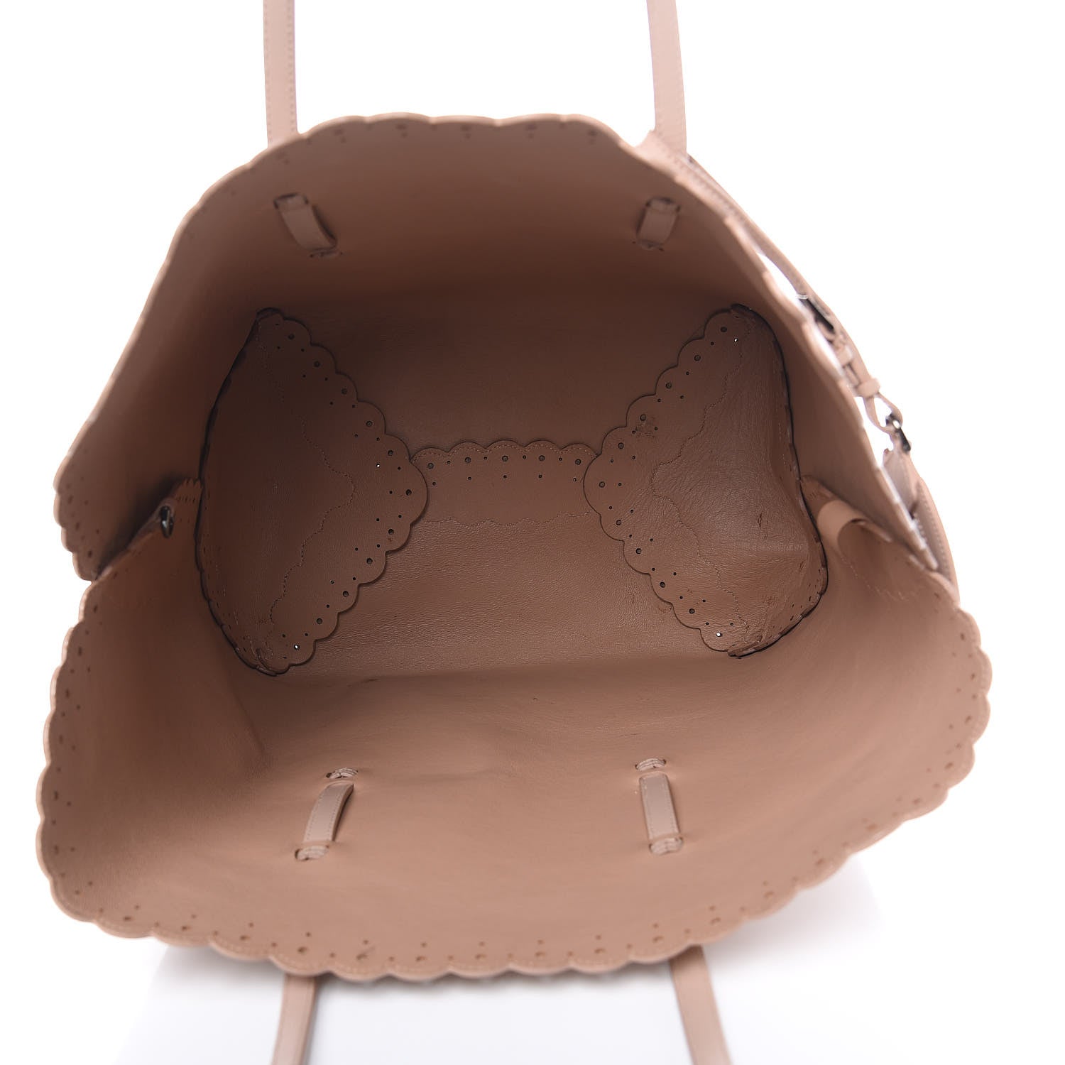Alaia Calfskin Scalloped Trim Bag Blush 6 of 18