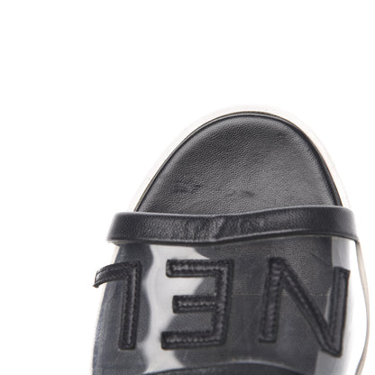 Chanel PVC Lambskin Logo Mules 37 Black 9 of 10