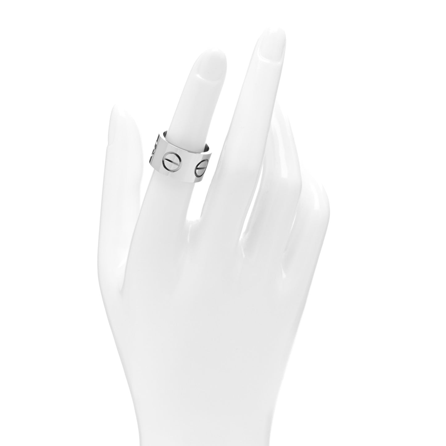18K White Gold 11mm LOVE Ring 51 5.75