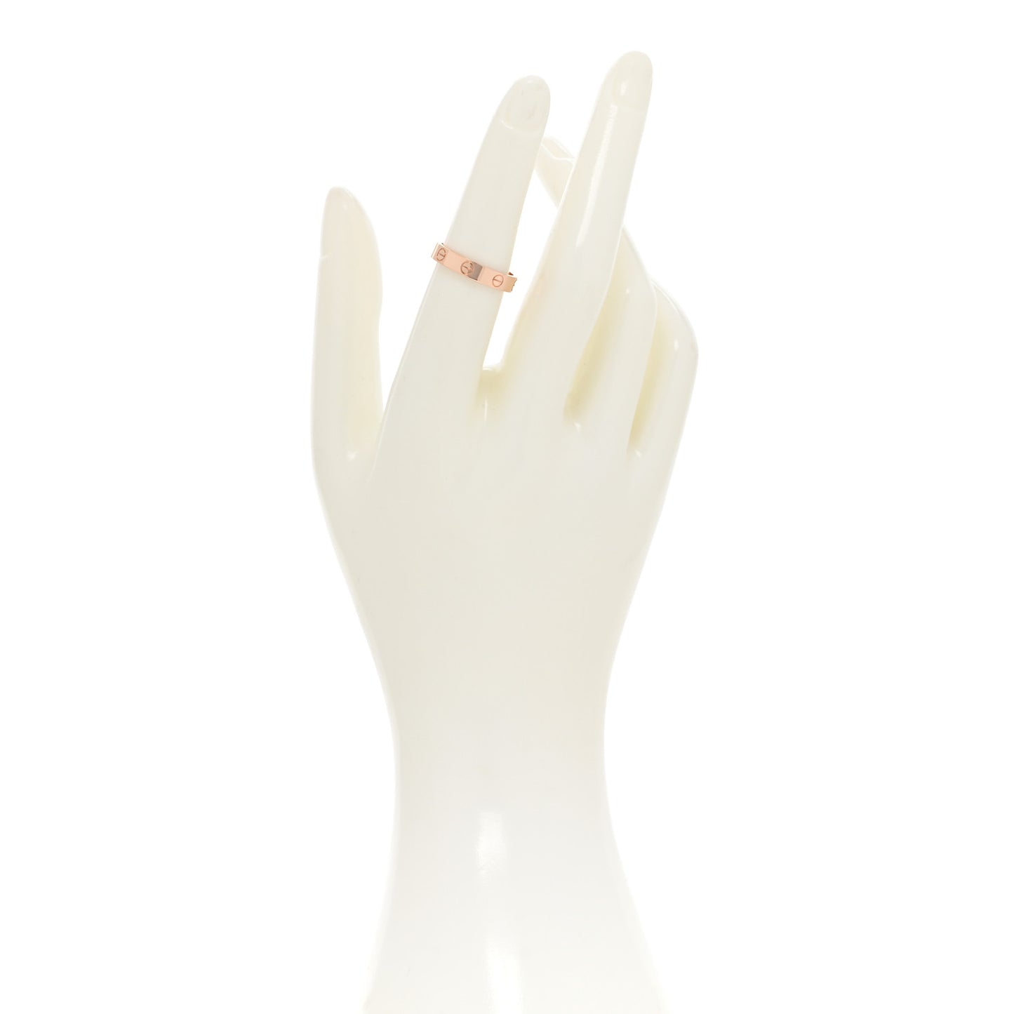 18K Pink Gold 3.5mm LOVE Wedding Band Ring 53 6.5
