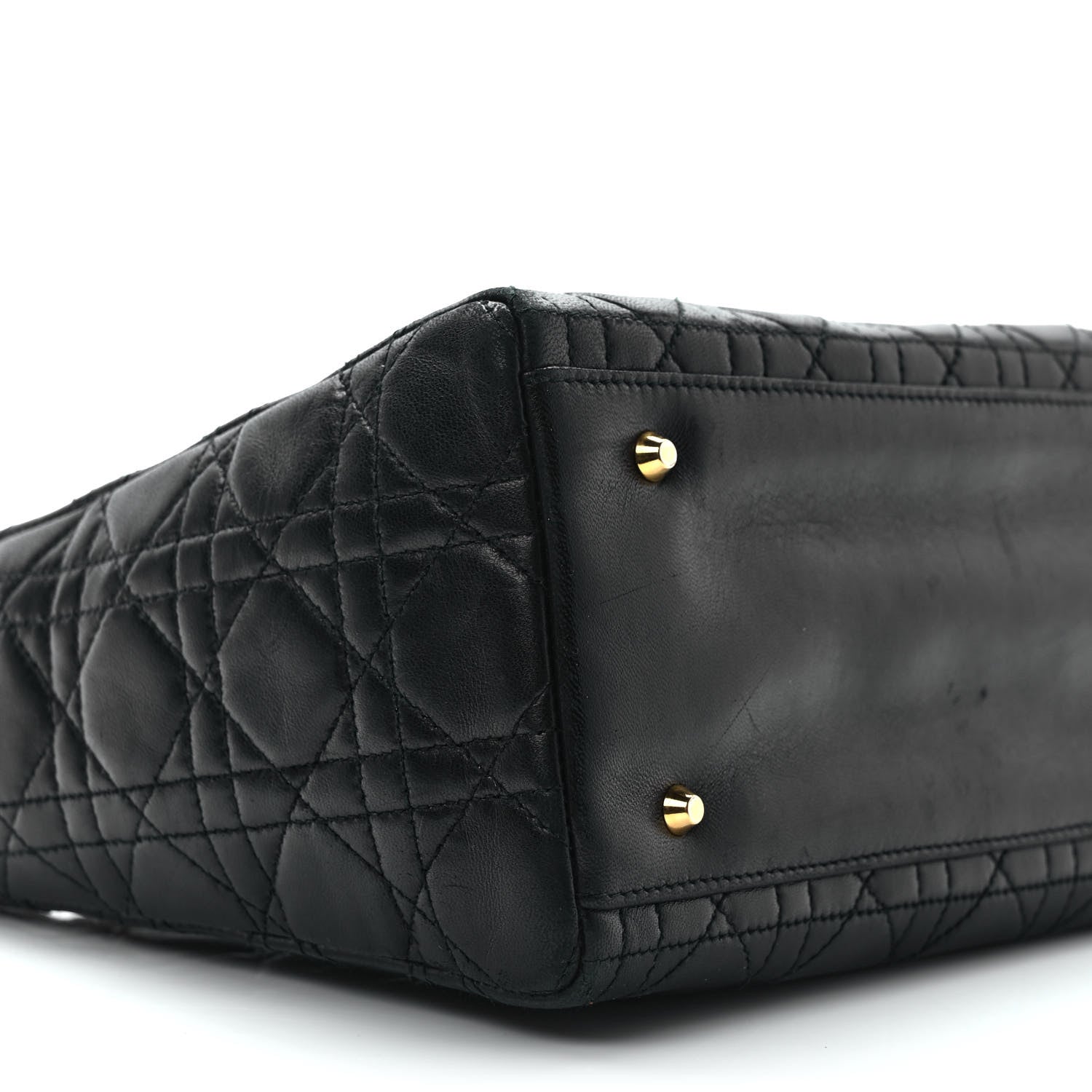 Christian Dior Lambskin Cannage Medium Lady Dior Black 7 of 10
