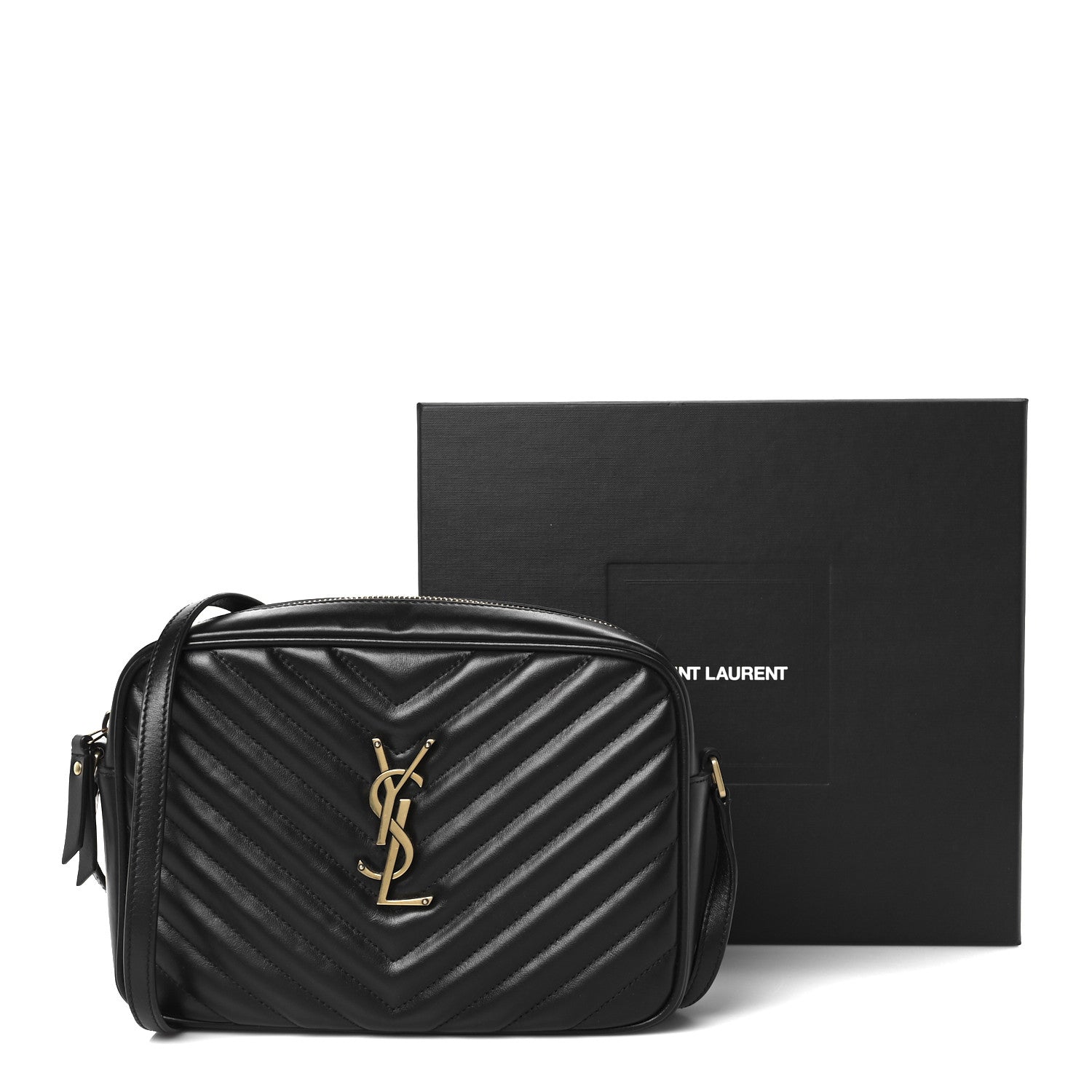 Saint Laurent Calfskin Matelasse Monogram Lou Camera Bag Black 12 of 12