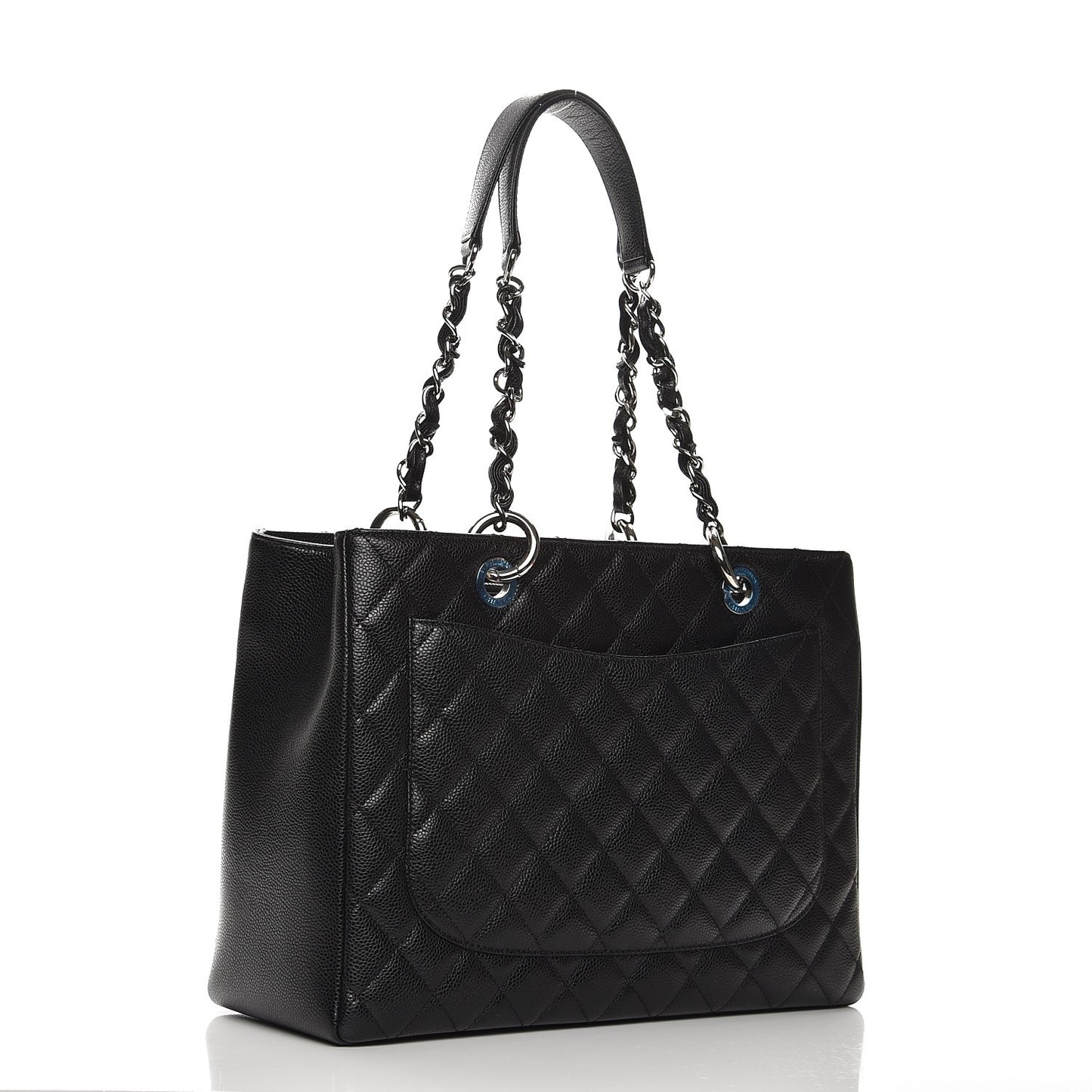 Caviar Quilted Grand Shopping Tote GST Black