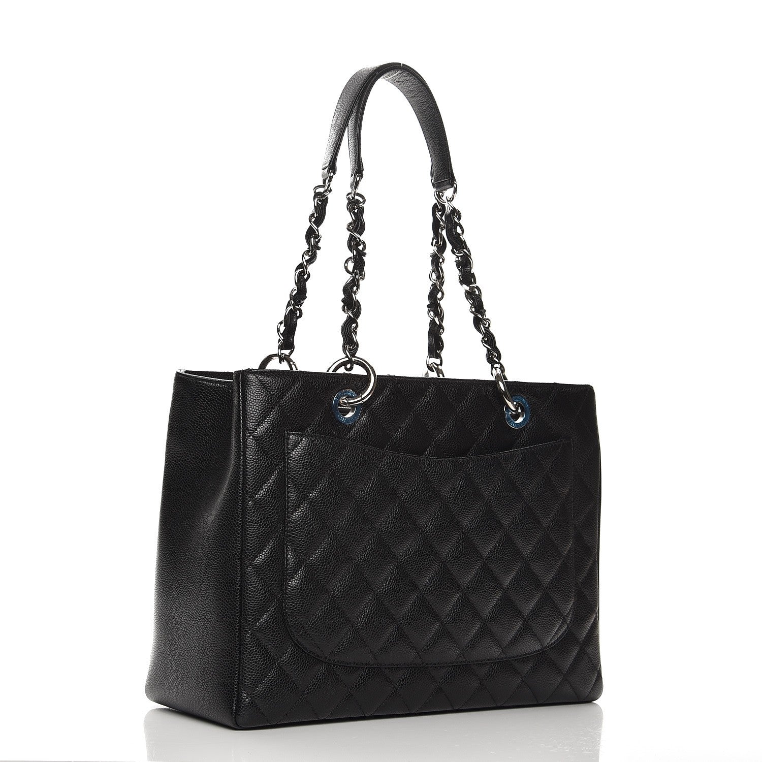 Chanel Caviar Quilted Grand Shopping Tote GST Black 3 of 8