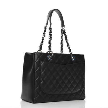 Chanel Caviar Quilted Grand Shopping Tote GST Black 3 of 8