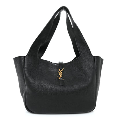 Saint Laurent Grained Deerskin Bea Tote Black 1 of 10