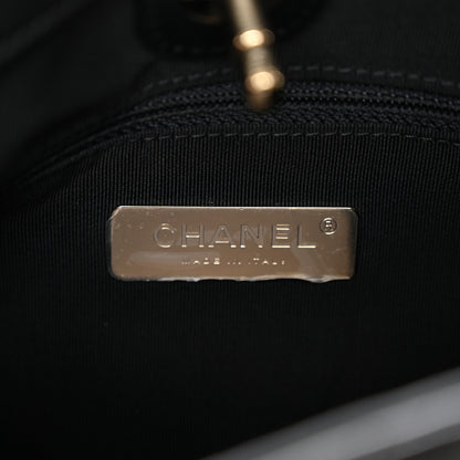 Chanel Lambskin Stitched Small Shopping Tote Black 6 of 10