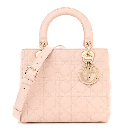 Christian Dior Lambskin Cannage Medium Lady Dior Light Pink 1 of 10