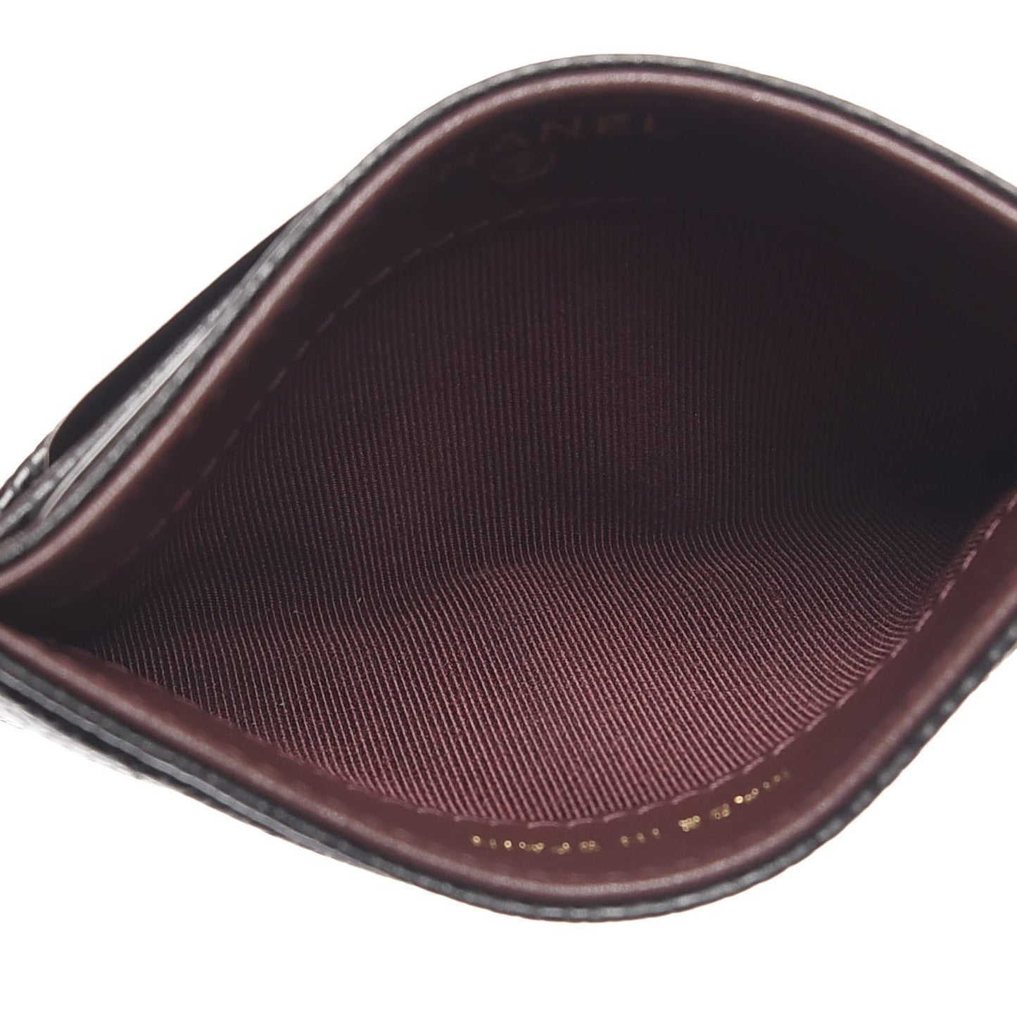 Caviar Quilted Card Holder Black