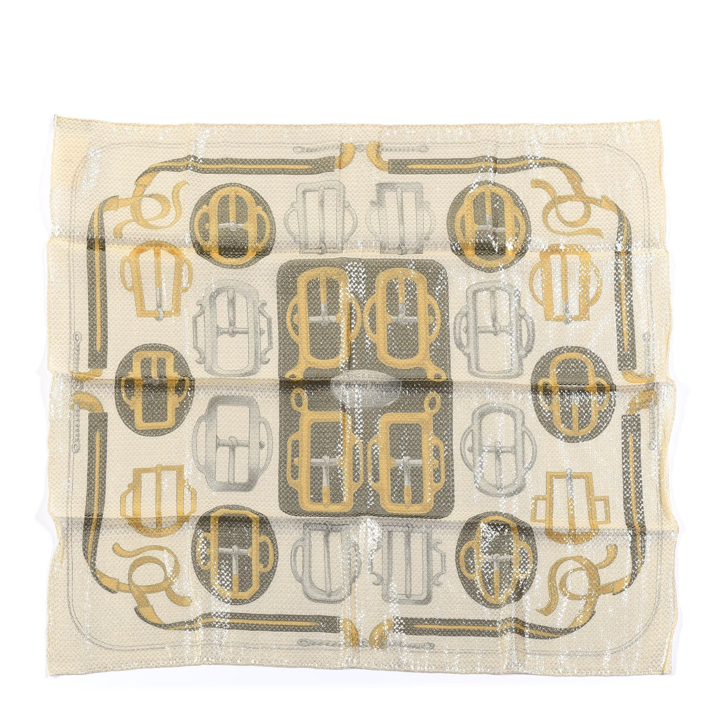 Silk Polyester Carre Glitter Bouclerie d'Attelage Scarf 70