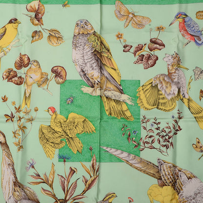 Hermes Silk La Vie Au Grand Air Scarf 90 Vert 4 of 4