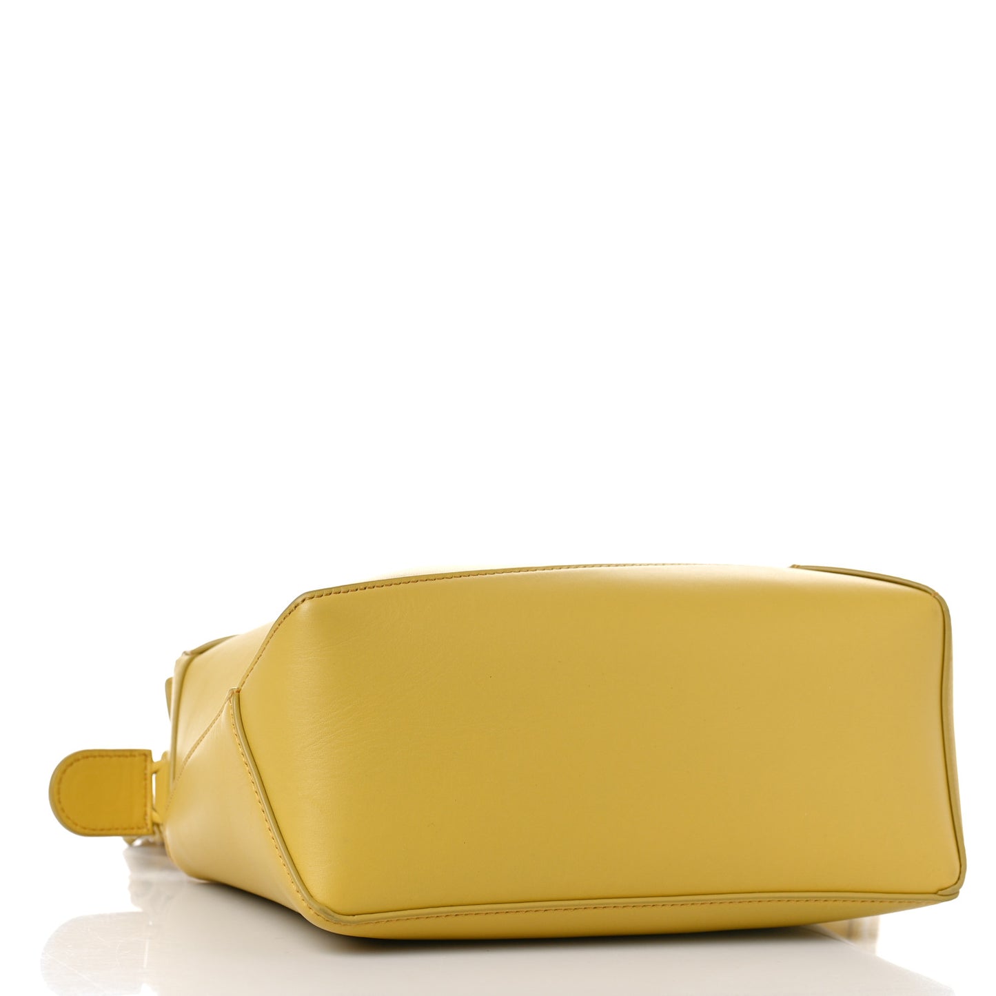 Satin Calfskin Monochrome Small Puzzle Edge Bag Pale Yellow Glaze