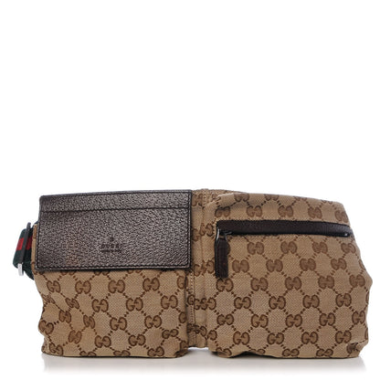 Gucci Monogram Web Belt Bag Dark Brown 1 of 8