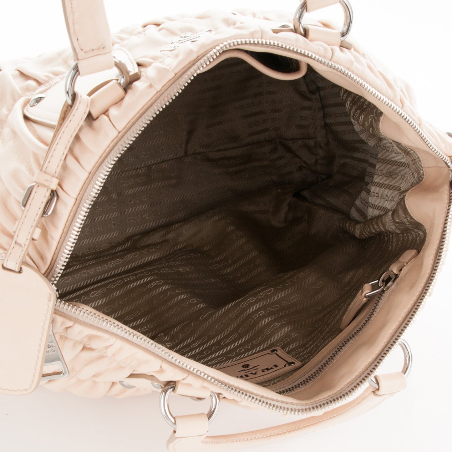 Nappa Gaufre Tote Ecru