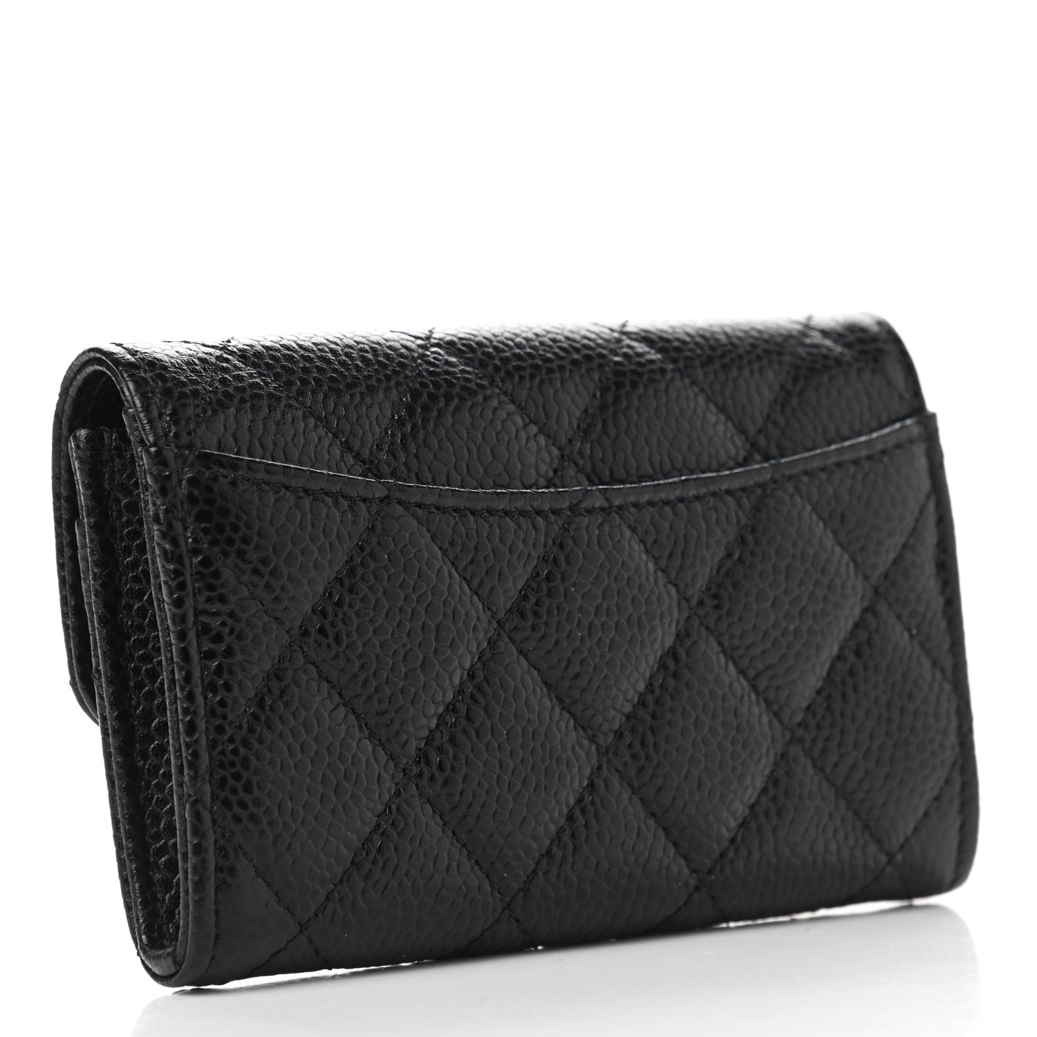 Chanel Caviar Quilted Flap Card Holder Wallet Black 3 of 9