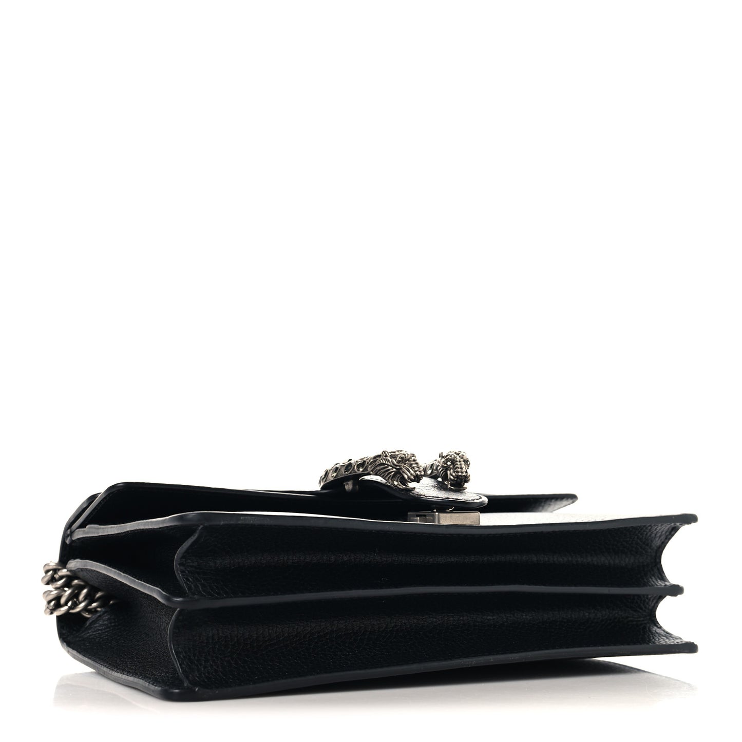Pebbled Calfskin Small Dionysus Shoulder Bag Black