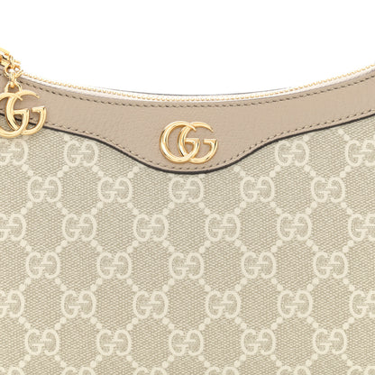 Gucci GG Supreme Monogram Textured Dollar Calfskin Web Small Ophidia GG Handbag Beige Mystic White Oatmeal 8 of 10