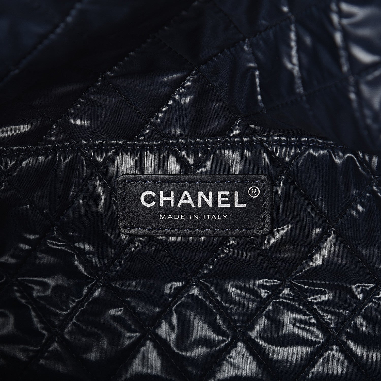 Chanel Nylon Cat Emoticon Tote Navy Gold 5 of 9