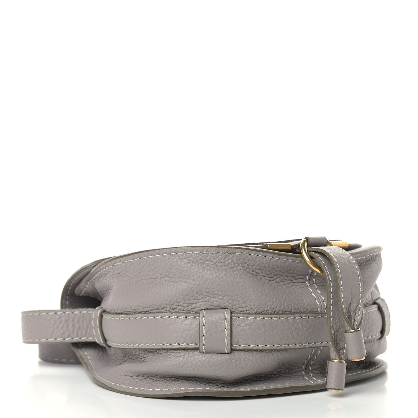 Calfskin Mini Marcie Round Crossbody Bag Cashmere Grey
