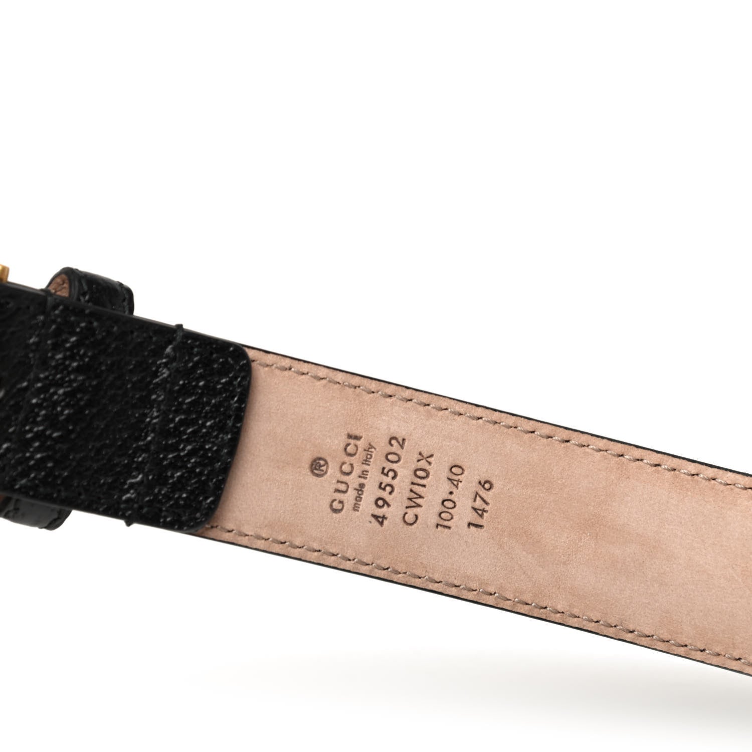 Gucci Textured Dollar Calfskin 30mm Belt 100 40 Black 3 of 5