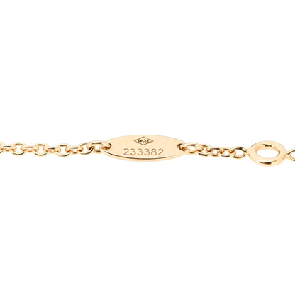 Christian Dior 18K Yellow Gold Diamond Mother of Pearl Rose Des Vents Bracelet 4 of 5