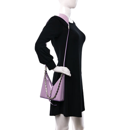 Givenchy Patent Padded Small Cut Out Shoulder Bag Lilac 2 of 10