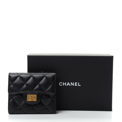 Chanel Aged Calfskin Quilted Reissue Compact Wallet Black 9 of 9