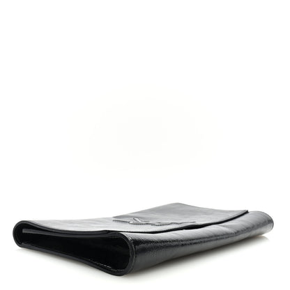 Saint Laurent Textured Patent Monogram Large Belle De Jour Clutch Black 4 of 6