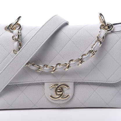 Chanel Grained Calfskin Quilted Single Flap Grey 8 of 10