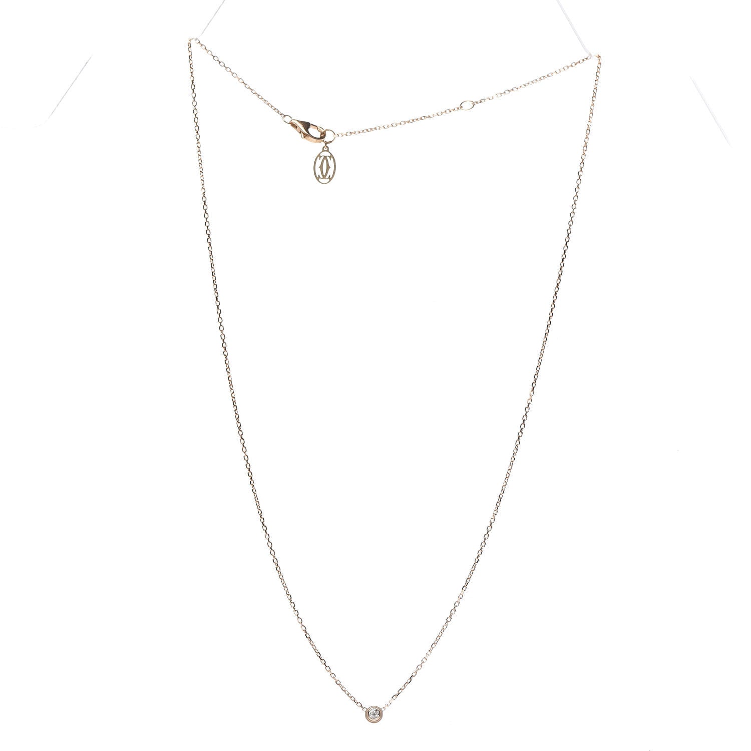 Cartier 18K Pink Gold Diamond XS D'Amour Pendant Necklace 3 of 7