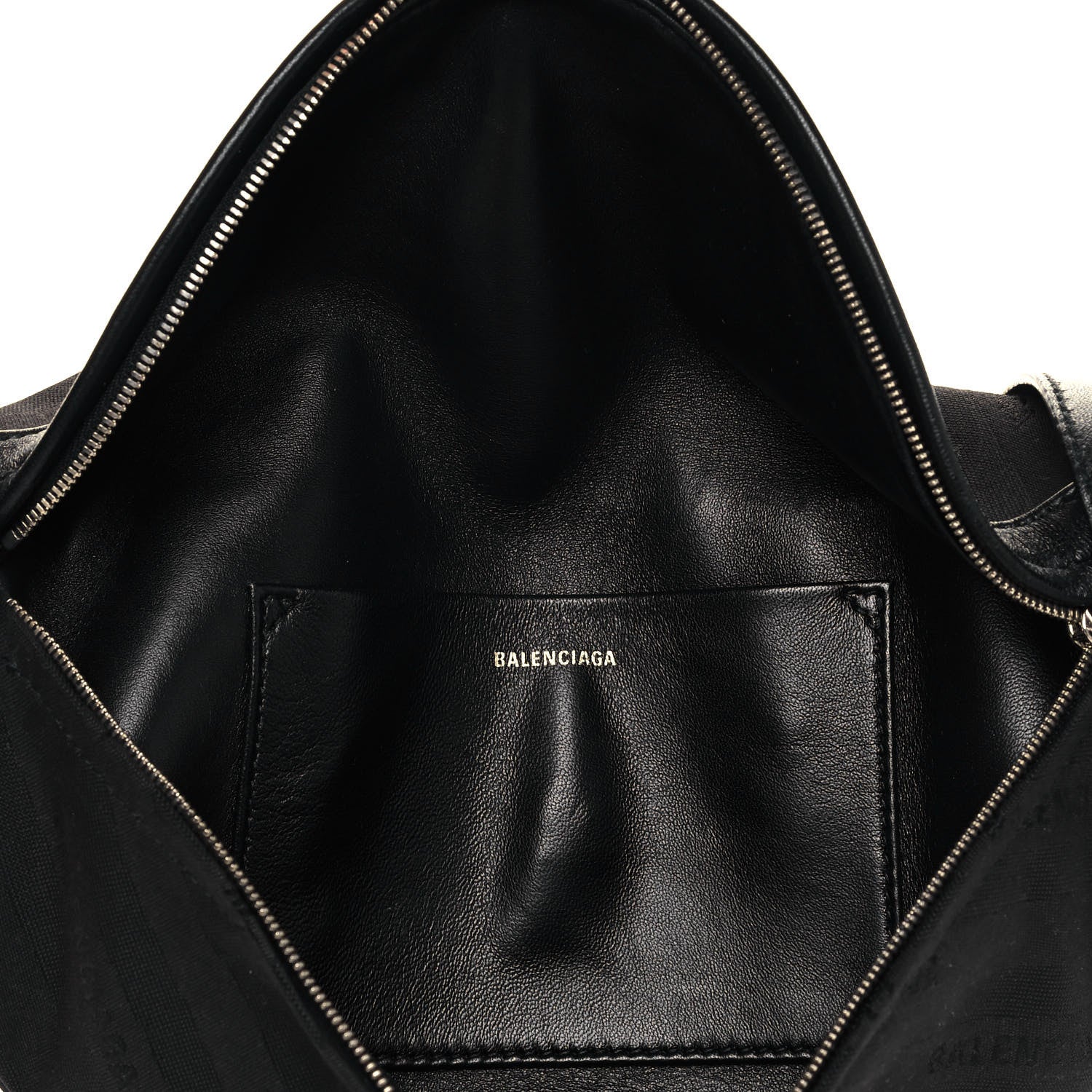 Balenciaga Canvas Jacquard Diagonal Allover Logo XS Souvenir Belt Bag Black 5 of 12