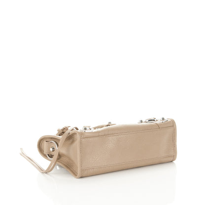 Balenciaga Chevre Silver Metallic Edge Hardware Mini City Beige Latte 4 of 7
