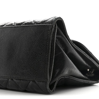 Chanel Crumpled Grained Calfskin Jumbo CC Crave Flap Black 10 of 11