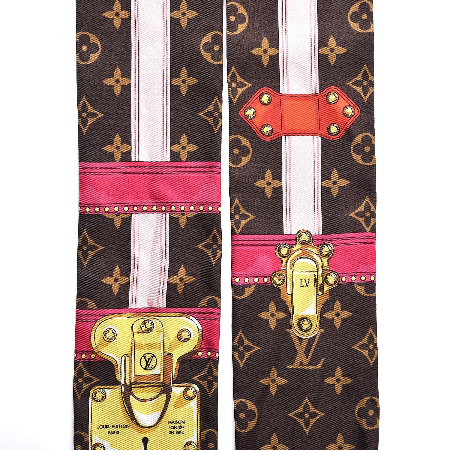 Louis Vuitton Silk Monogram Summer Trunks Bandeau Brown 5 of 6