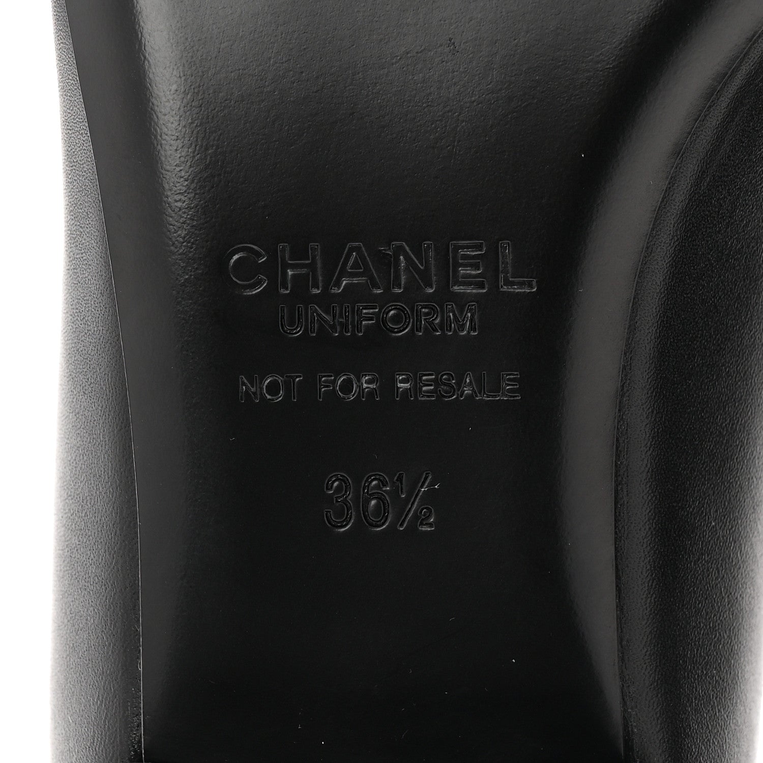 Chanel Lambskin Cap Toe CC Uniform Ballerina Flats 36.5 Black 7 of 9