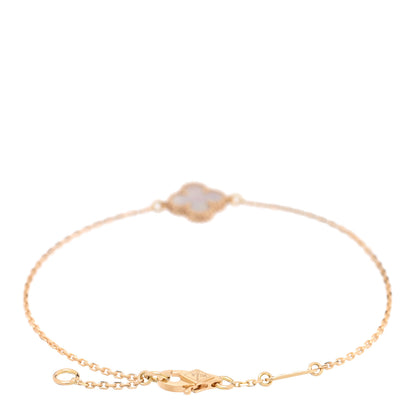 Van Cleef & Arpels 18K Yellow Gold Mother of Pearl Sweet Alhambra Bracelet 2 of 4