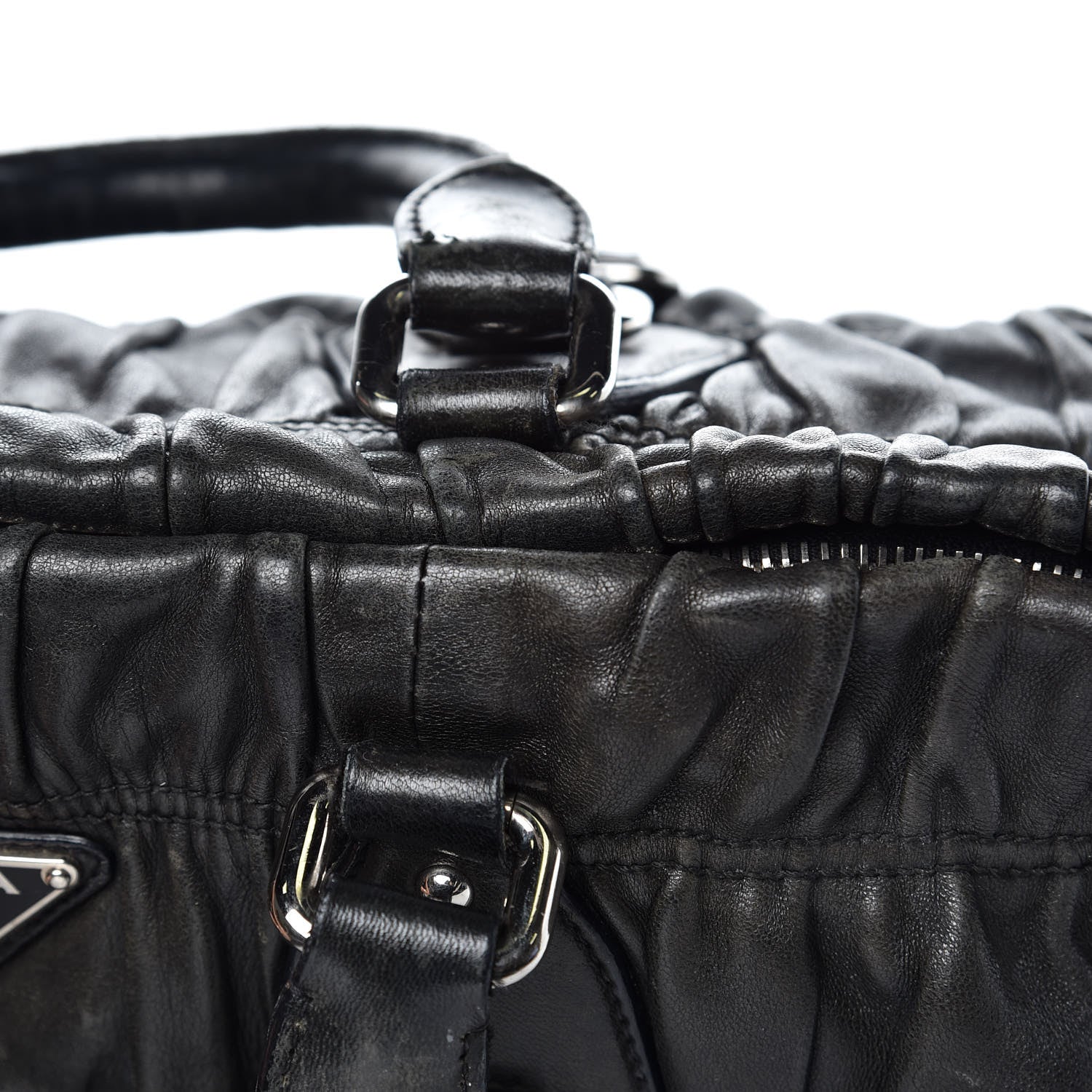 Prada Nappa Gaufre Shopping Satchel Black 38 of 39