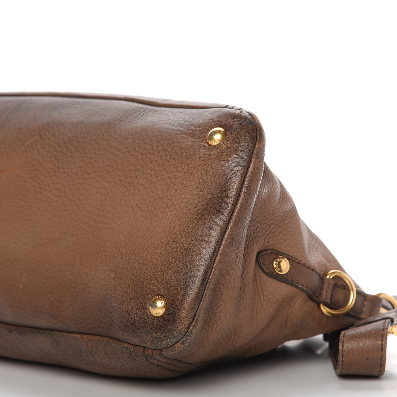 Prada Cervo Antik Top Handle Tote Brown 7 of 21