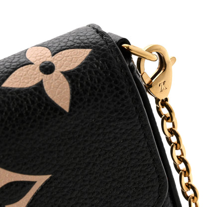 Louis Vuitton Empreinte Monogram Giant Felicie Pochette Black Beige 12 of 14