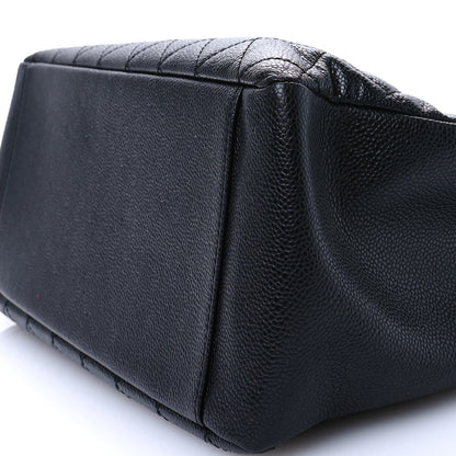 Chanel Caviar Quilted Grand Shopping Tote GST Dark Navy Blue 10 of 10