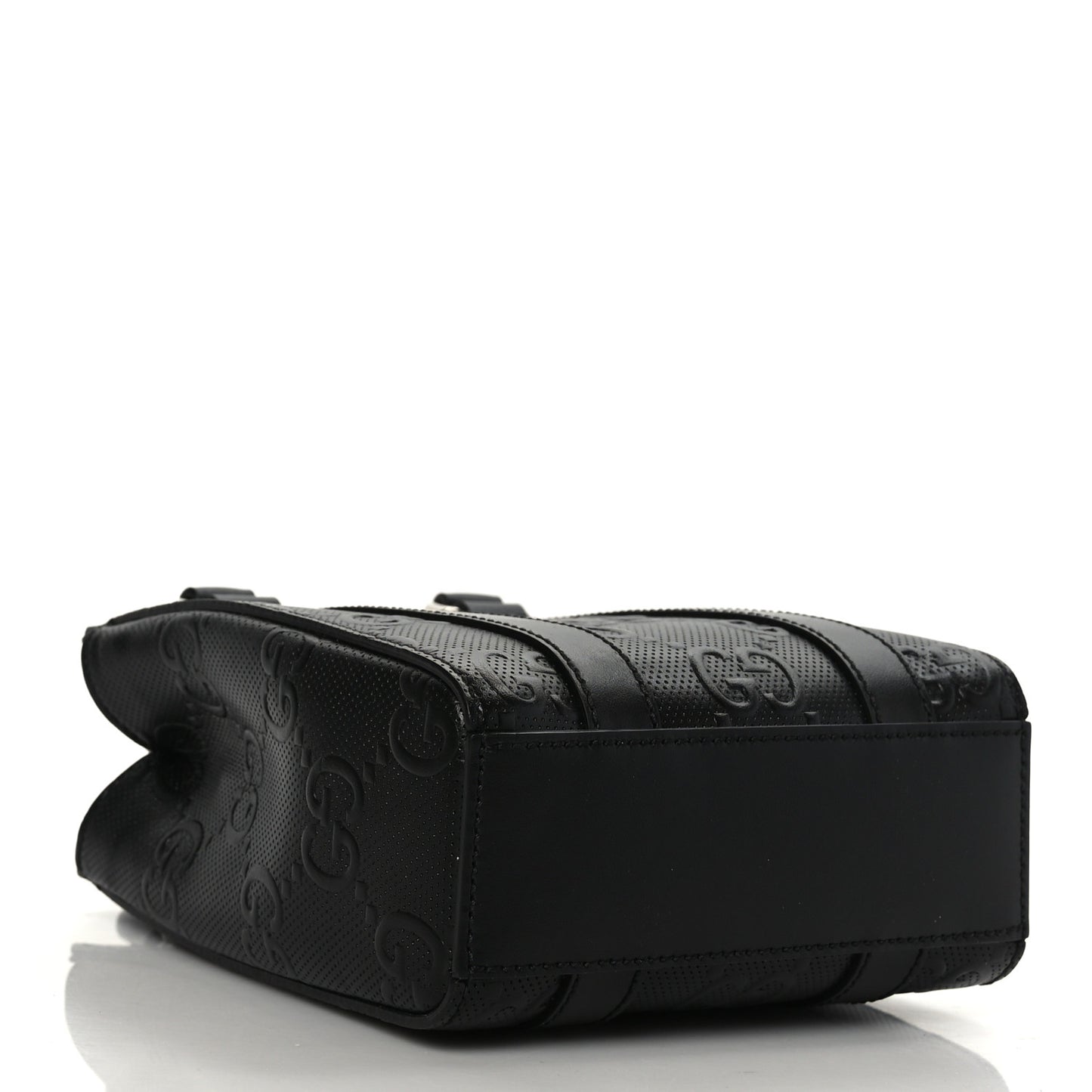 Calfskin GG Tennis Embossed Mini Tote Bag Black