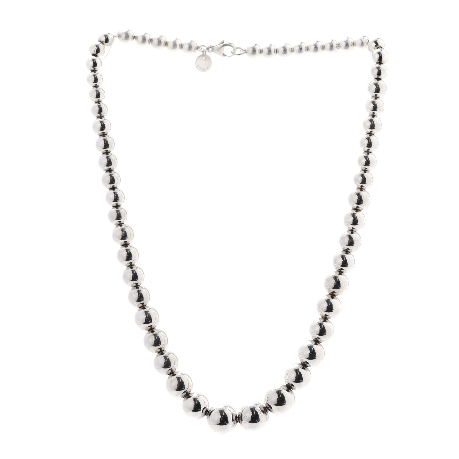 Tiffany Sterling Silver HardWear Graduated Ball Necklace 3 of 4