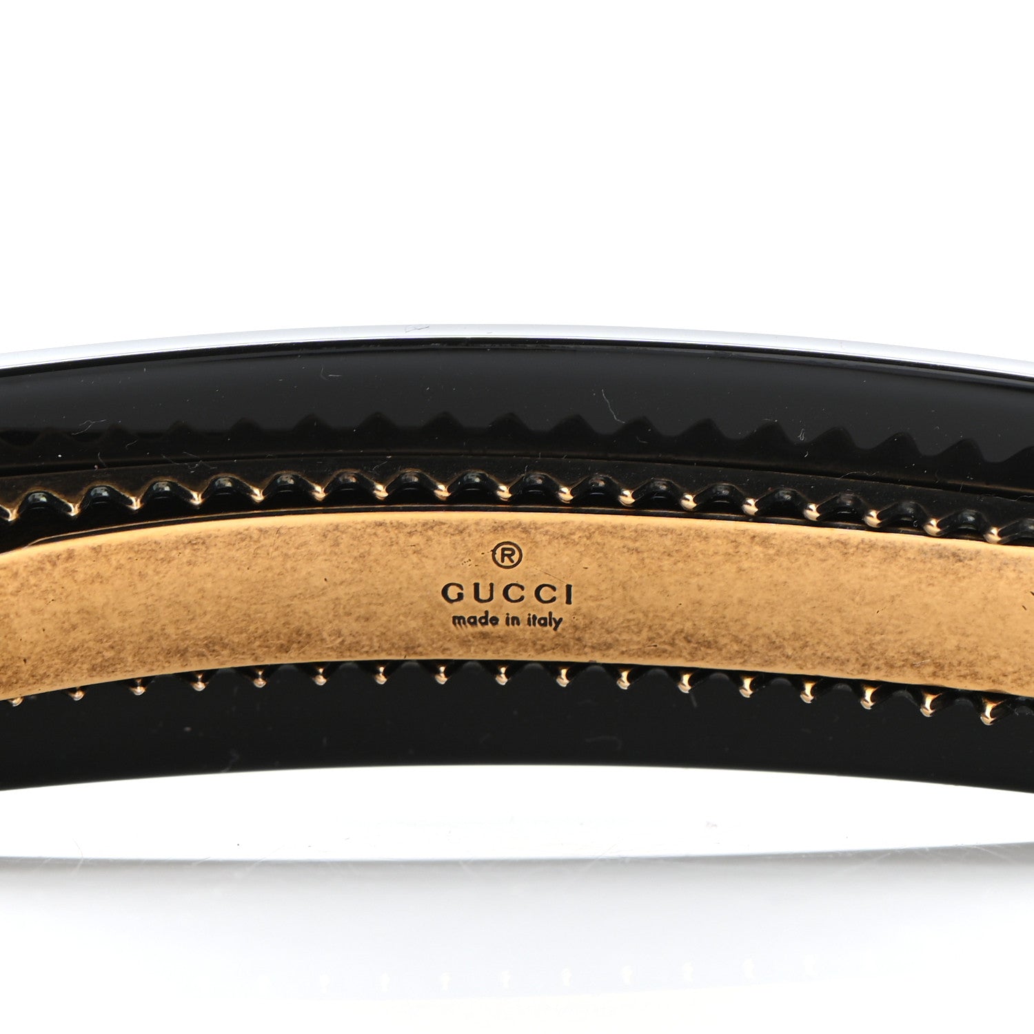 Gucci Resin Crystal Single Hair Barrette Black 3 of 3