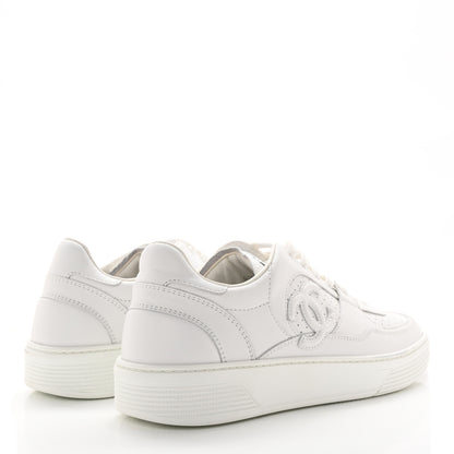 Chanel Calfskin CC Womens Sneakers 40 White 4 of 12