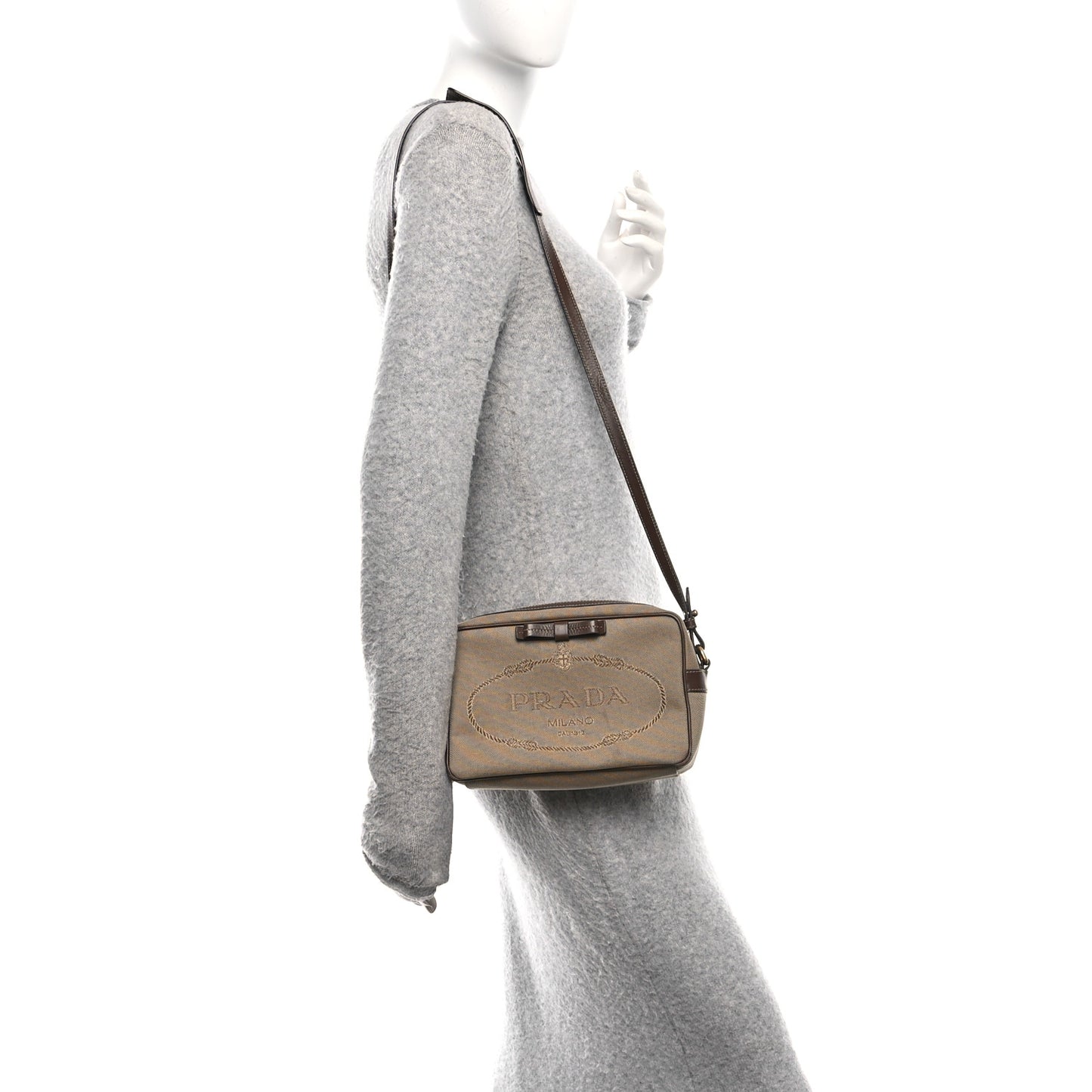 Jacquard Logo Camera Bag Corda Bruciato