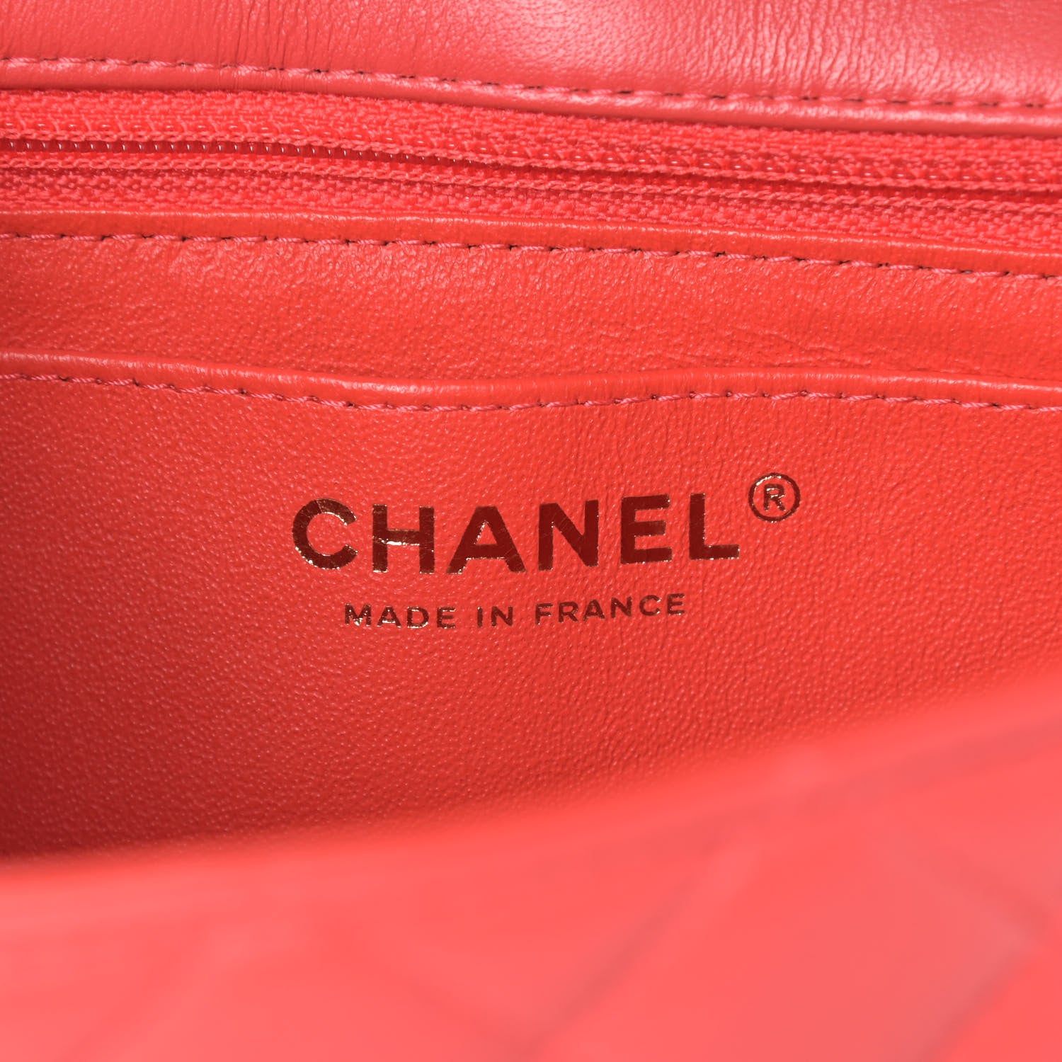 Chanel Lambskin Quilted Mini Rectangular Flap Red 5 of 8