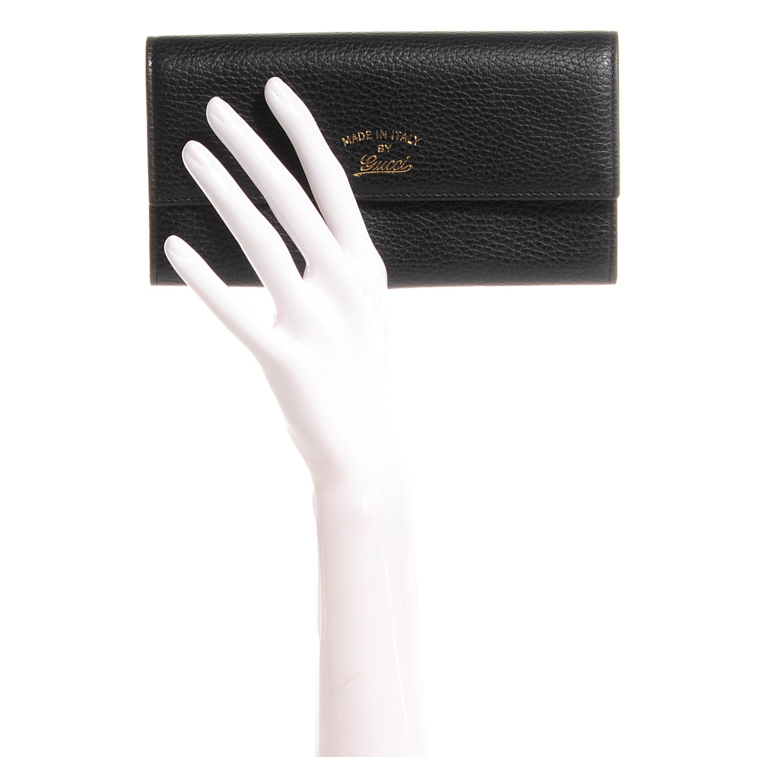 Gucci Dollar Calfskin Swing Continental Wallet Black 2 of 7
