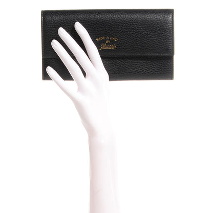 Gucci Dollar Calfskin Swing Continental Wallet Black 2 of 7