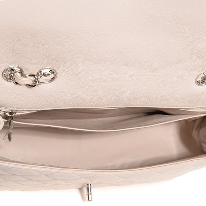 Chanel Caviar Jumbo Single Flap Light Beige 5 of 8